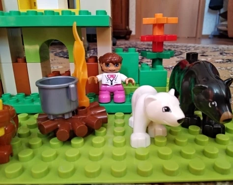 3 комплекта Конструкторы duplo наборы джунглей животных блоки Большой размер DIY enleten