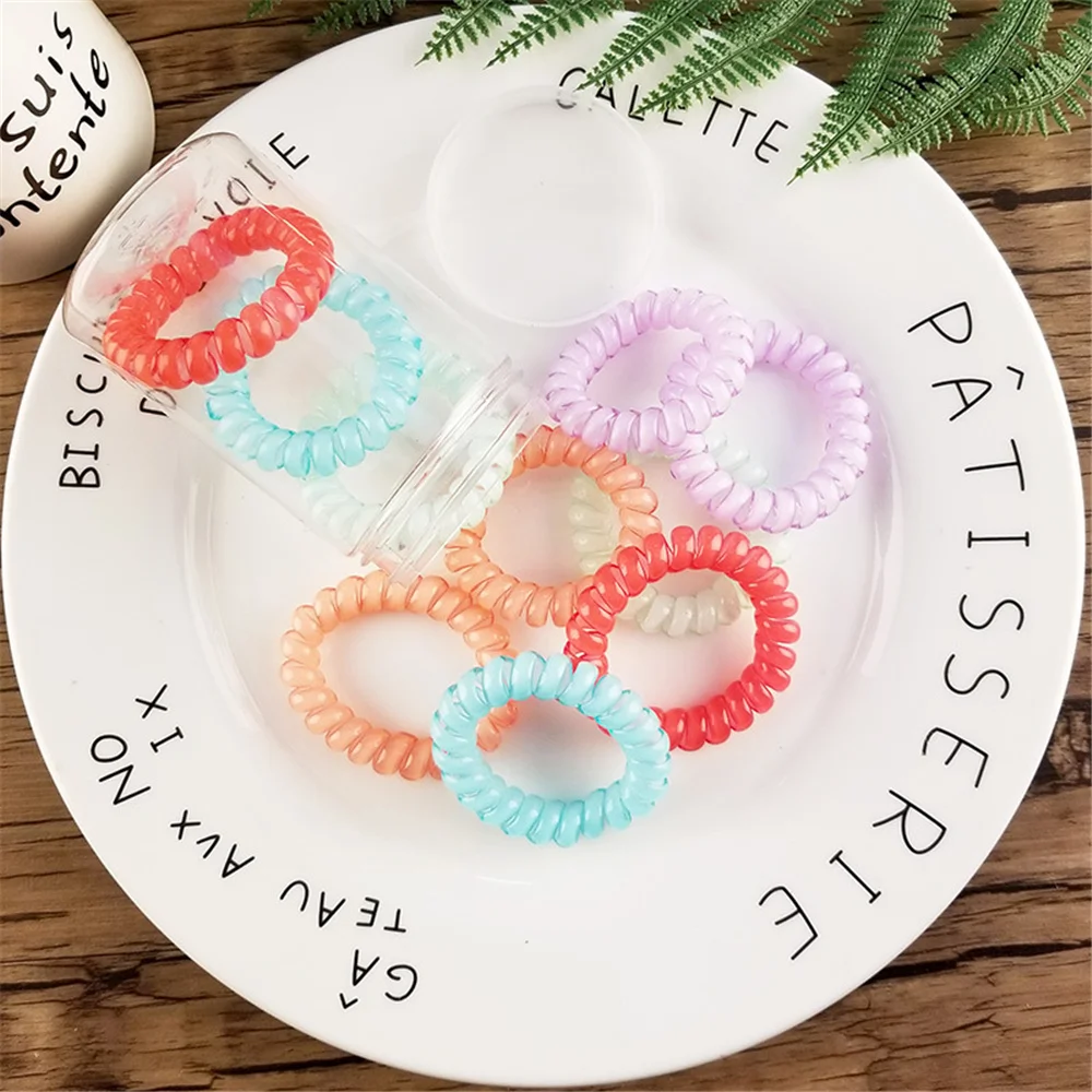 10Pcs/Pack Candy Color Phone Hair Bands Candy Color Large Telephone Ring Leather Case Hair Coil Hair Cord Girls Female Headdress 10Pcs/Pack Candy Color Phone Hair Bands Candy Color Large Telephone Ring Leather Case Hair Coil Hair Cord Girls Female Headdress