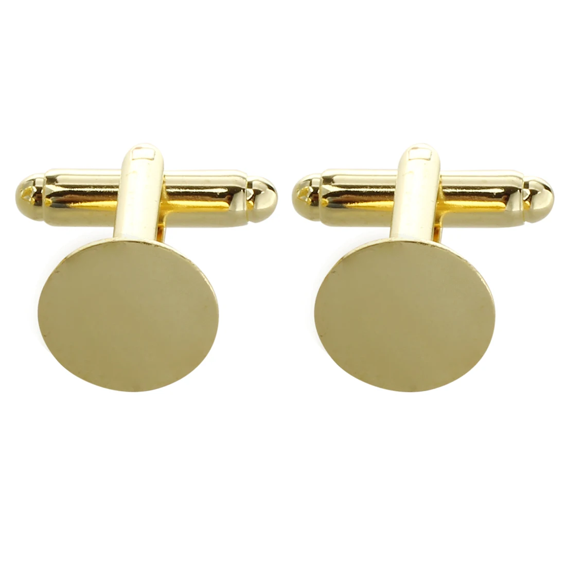 

10 Gold Tone Cufflinks Cuff Link Backs Blanks 0.71x0.47"