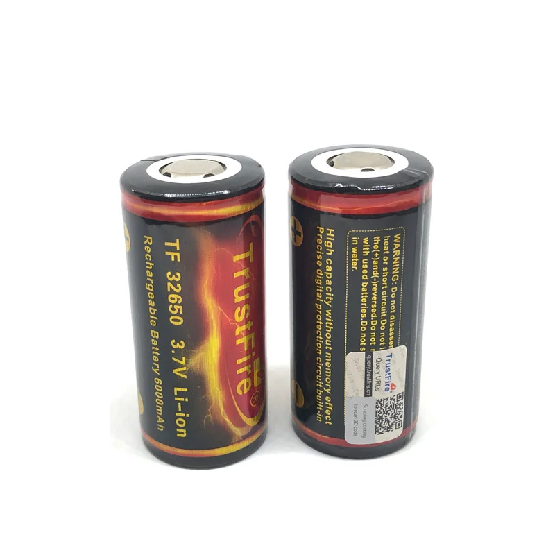 2PCS/LOT TrustFire 32650 Rechargeable Battery Large Capacity 6000mAh 3.7V Lithium Batteries with PCB Protected Board 2PCS/LOT TrustFire 32650 Rechargeable Battery Large Capacity 6000mAh 3.7V Lithium Batteries with PCB Protected Board