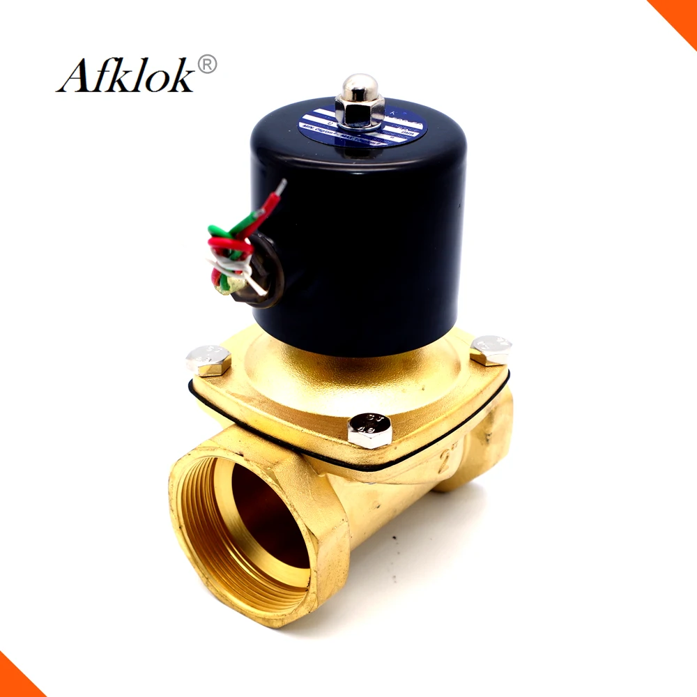 2 дюймовый водяной электромагнитный клапан 12 В DN50 2W 500 50 NPT G латунный нормально