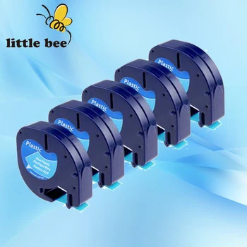 

5Pcs Compatible DYMO LetraTAG 91205 -12mm Black on blue LetraTAG tape