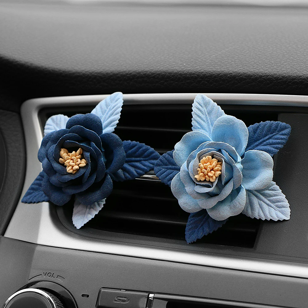 

Car Ornament 2pcs/lot Decoration Flower Automotive Air Fresher Automobiles Interior Vent Perfume Clip Decor Fragrance Diffuser