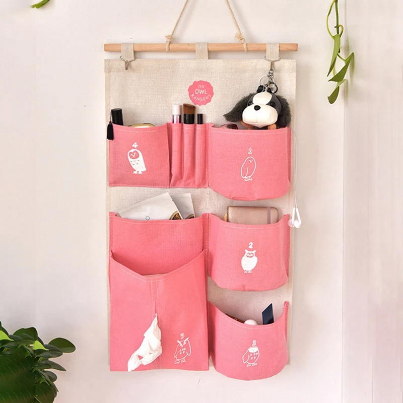 

Portable Multi-grids Clothes Hanging Organizers Simple Paper Towel Underwear Socks Storage Bag Cosmetic Container