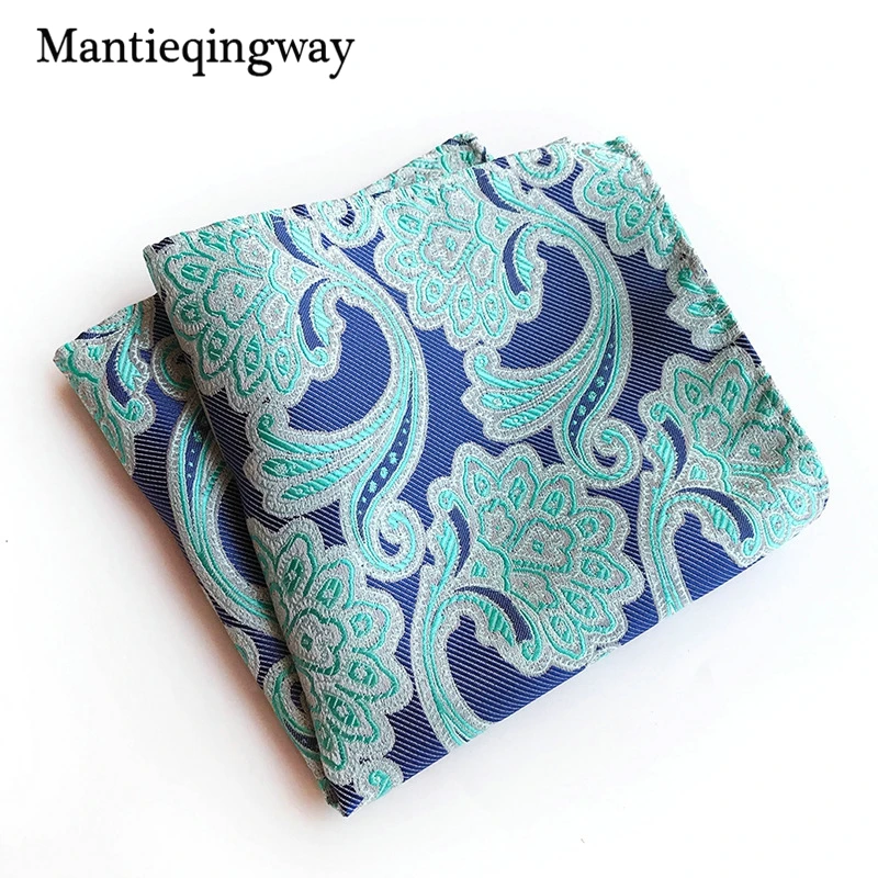 Mantieqingway мужские Цветочный плед Hanky унисекс высокое качество платок полиэстер Пейсли Бизнес платок грудь Полотенца