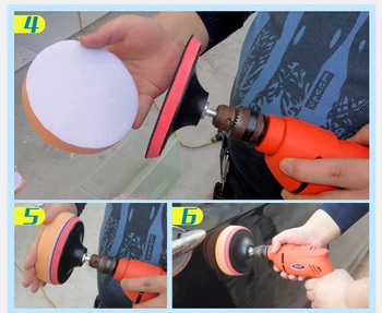 

Fixmee free shipping 6pcs 5'' High Gross Car Polisher Polishing Polish Buffer Clean Waxing Pad Set