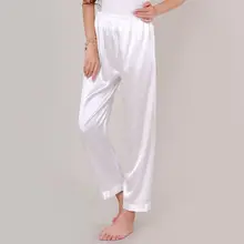 Женская атласная пижама; пижамные штаны; повседневная одежда для сна; брюки для отдыха; шелковые брюки для сна; S109