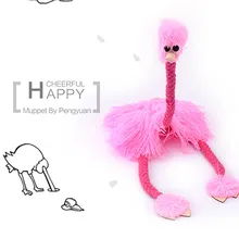 5 шт./упак. Рождество Забавные игрушки cетчатый рюкзак с затягивающимися кукольный страуса мягкие марионетки игрушка совместных мероприятий куклы фестиваль подарок