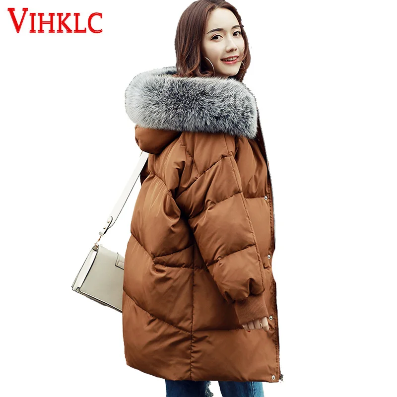 

Plus Size 4XL Winter Jacket Women's Large Fur Collar Thick Warm Cotton Parka For Women Winter Jacket Coat Female A741