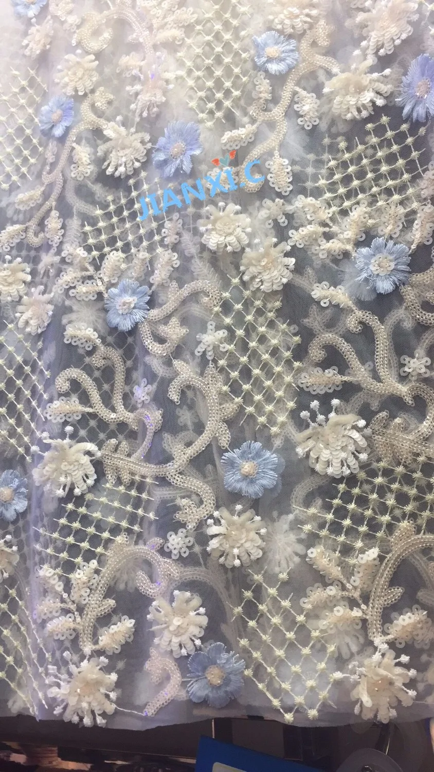 

Latest david-91201 French African Lace Fabric High Quality African Embroidered Tulle Lace Fabric