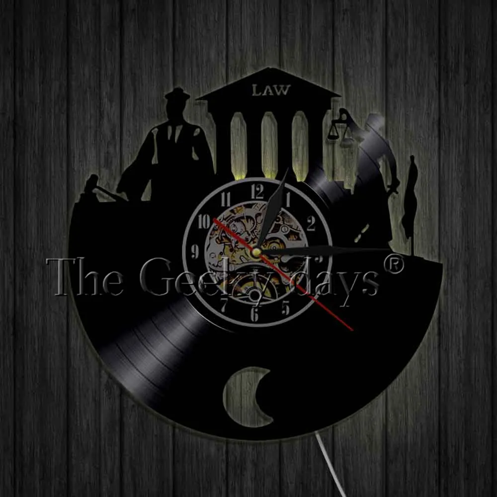 Настенные часы для юстиции и молотка с виниловой пластиной|clock home decor|vinyl record clock3d