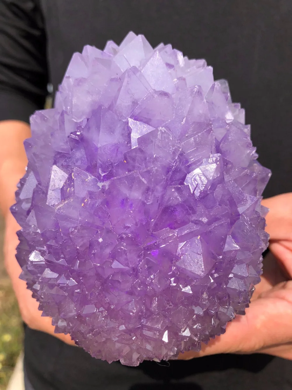 ^*Best Offers 900-1200g Purple Alunite cluster cathedral specimen crystal point healing 1PC ^*Best Offers 900-1200g Purple Alunite cluster cathedral specimen crystal point healing 1PC
