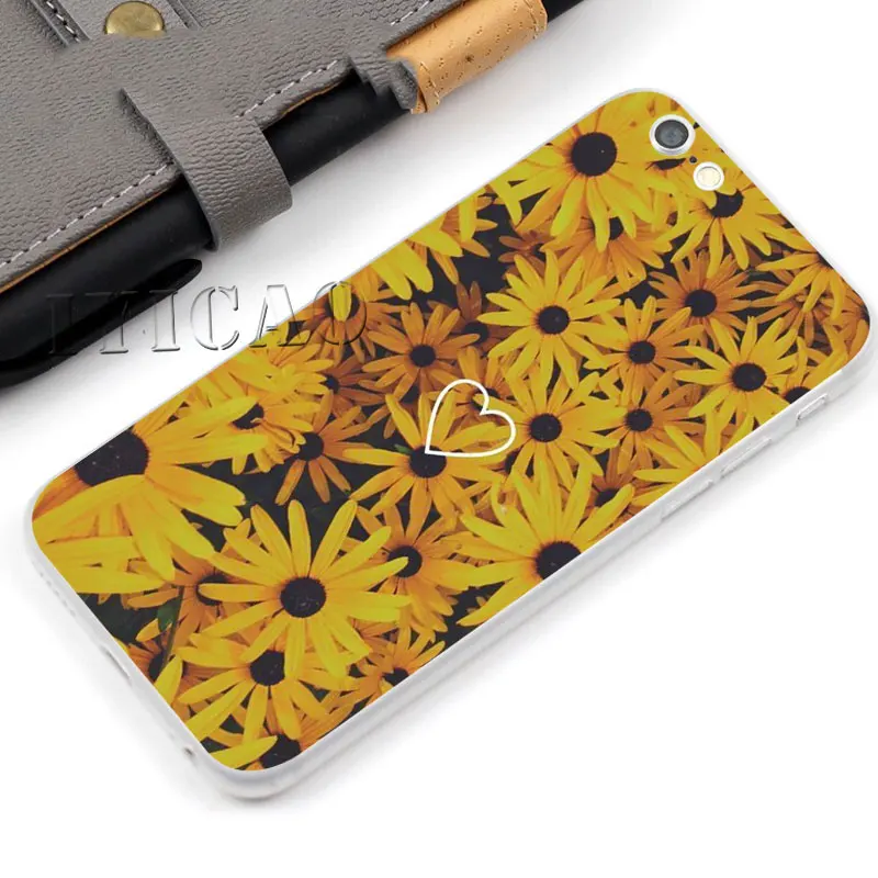 Пион Sunflowe Роза ромашки растения Цветок Жесткий Чехол для iPhone 4 4S 5 5S Se 6 7plus 8 8Plus X XS MAX