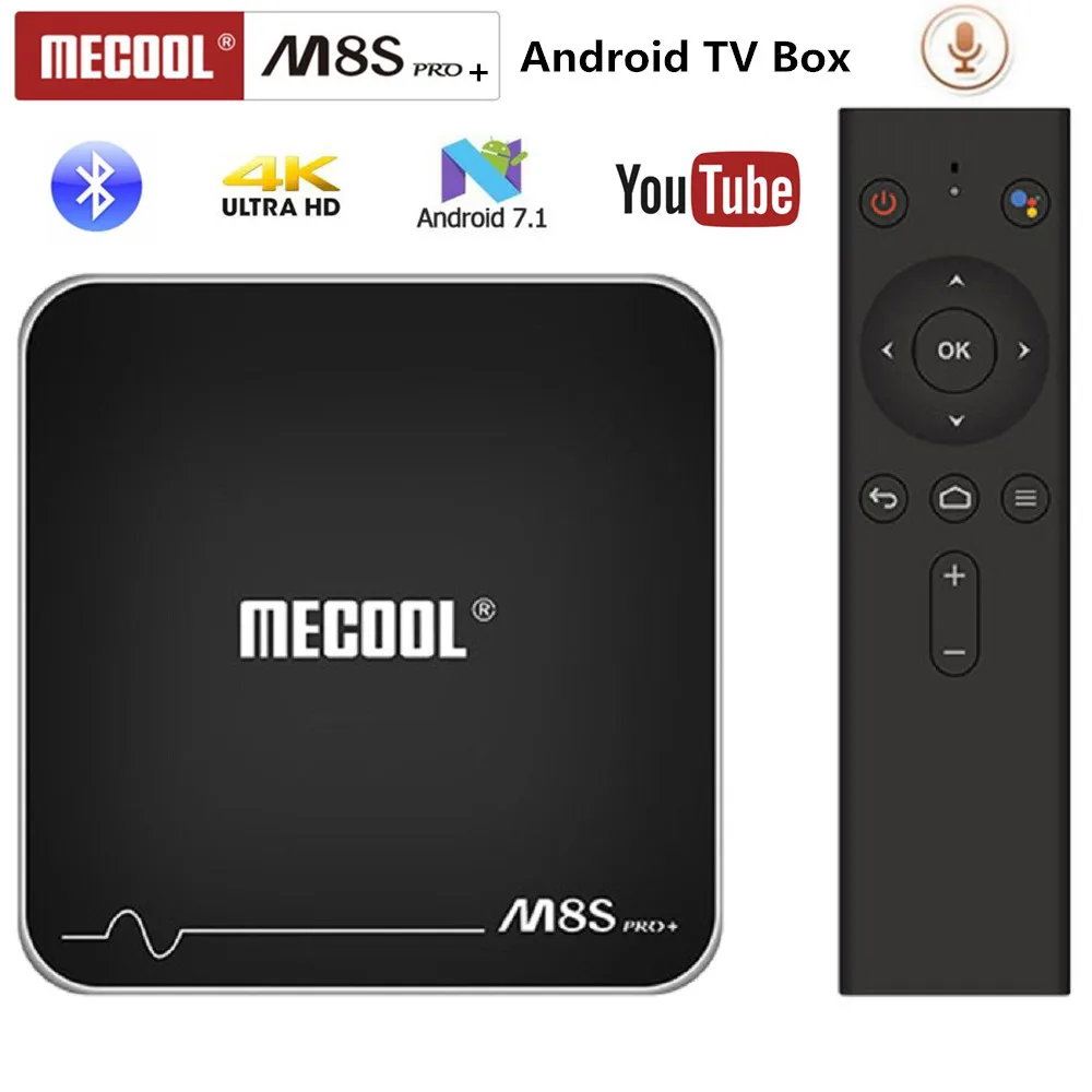 MECOOL M8S PRO + Android tv OS Box 4K голосовой пульт дистанционного управления Amlogic S905W 7 1 2 Гб 16