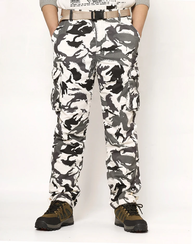 5XL 6XL мужские теплые зимние тактические брюки камуфляжные брюки карго толстые Мульти Карманы повседневные военные мешковатые брюки размера плюс