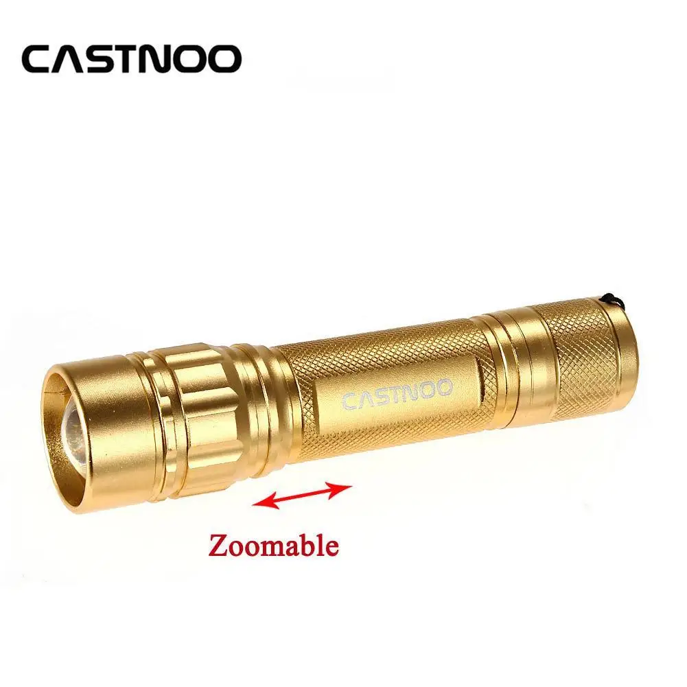 CASTNOO Золотой супер яркий Q5 LED XPE 3000 люмен масштабируемый светодиодный 3 режима