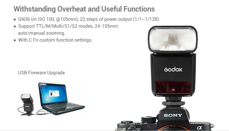 Godox V350 V350-C/N/S/O/F ttl Беспроводная камера Вспышка Speedlite 1/8000s HSS для Canon Nikon sony Fujifilm Lumix Olympus