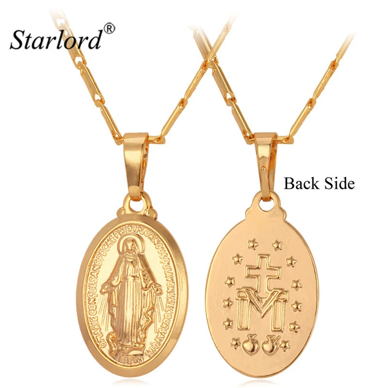 blessed virgin mary necklace