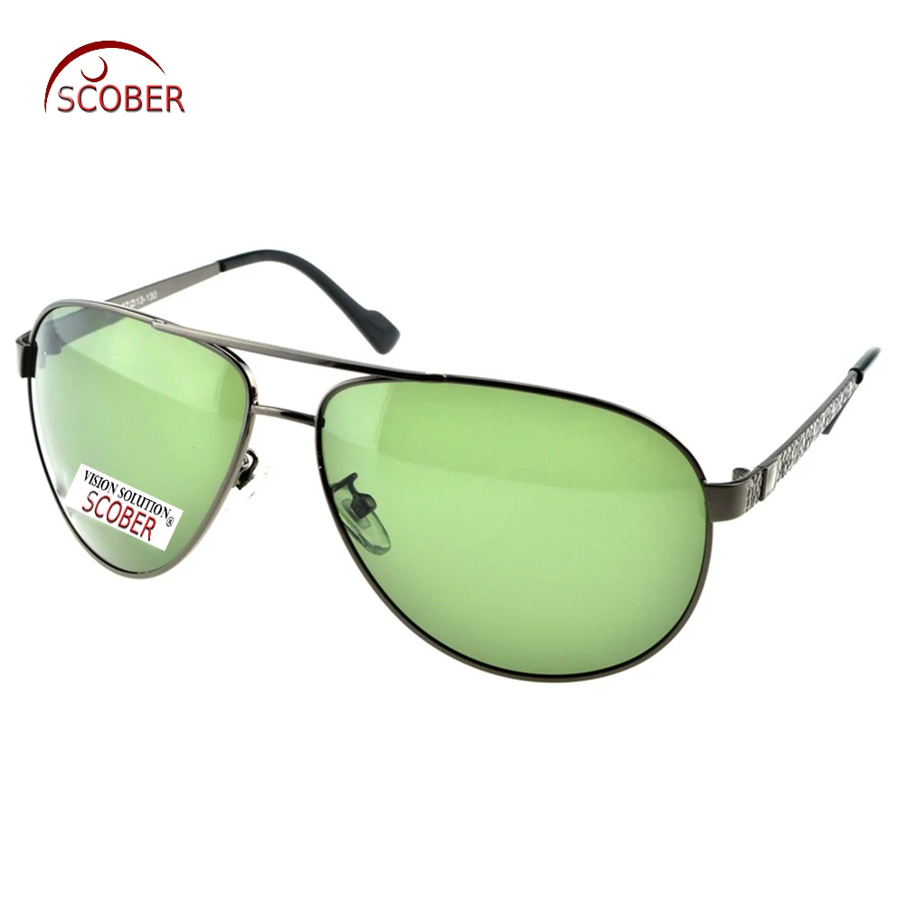 

= SCOBER = Custom Made NEARSIGHTED MINUS PRESCRIPTION Large Full Rim Driving Pilot men Designer Polarized sunglasses -1 to -6