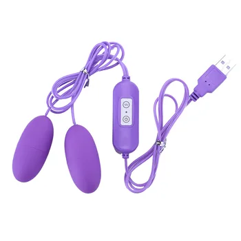 146cm USB Power Vibrator double Jump Egg 20 speed Bullet Vibration Clitoris G Spot stimulator sex toys for women anal Toy 2