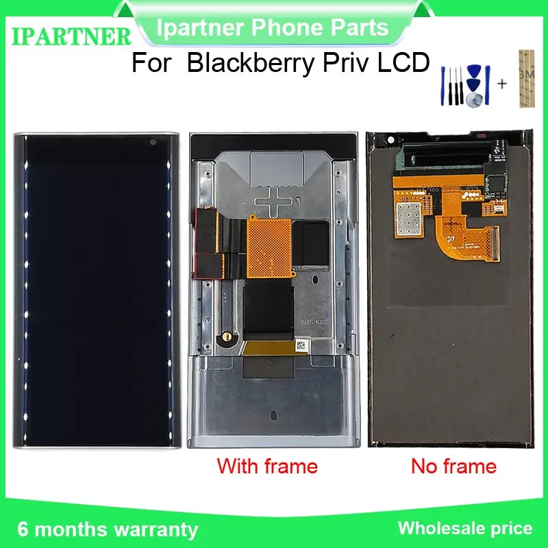 Для BlackBerry Priv ЖК-экран дисплей кодирующий преобразователь сенсорного экрана в