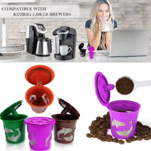 Best Price Fashion Reusable Replacement K-Cup Coffee Filters for Keurig 1.0 2.0+6 Filters Maker