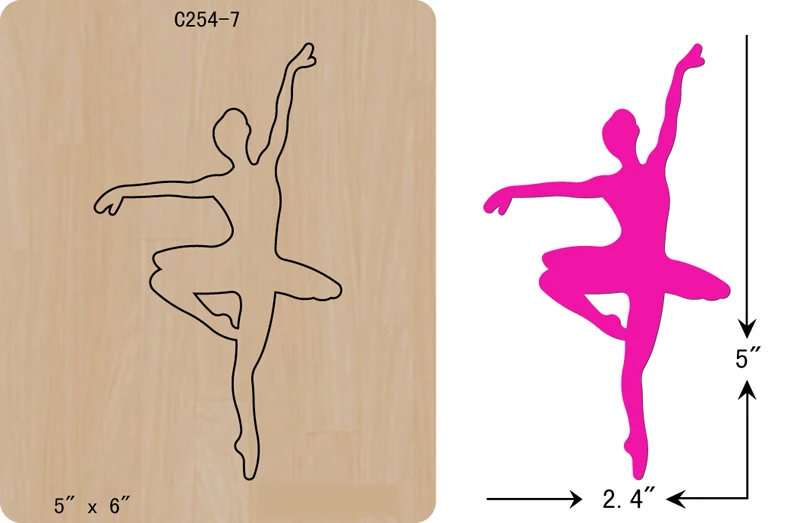 

New Ballet, Gymnastics, Dance, Street Dance, Boys, Girls Wooden die Scrapbooking C-254-7 Cutting Dies