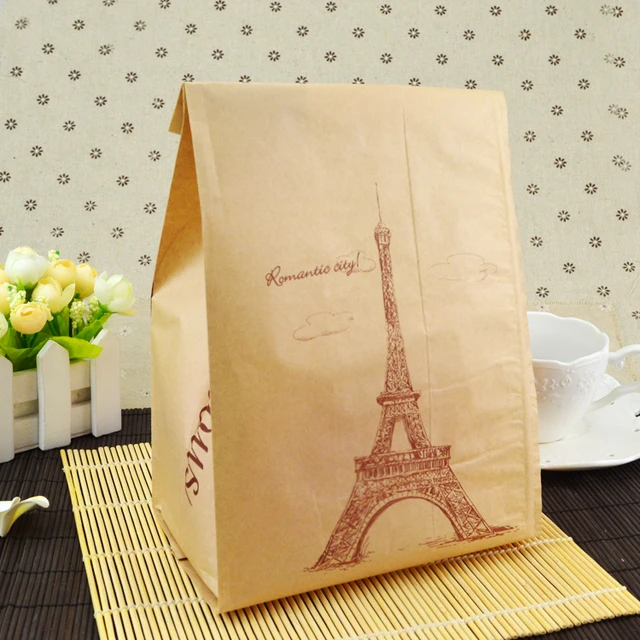100pcs 16x11x33cm Eco Friendly Kraft Greaseproof Paper Bags For 100pcs 16x11x33cm Eco Friendly Kraft Greaseproof Paper Bags For Graham Bread Toast Biscuits Food Packaging
