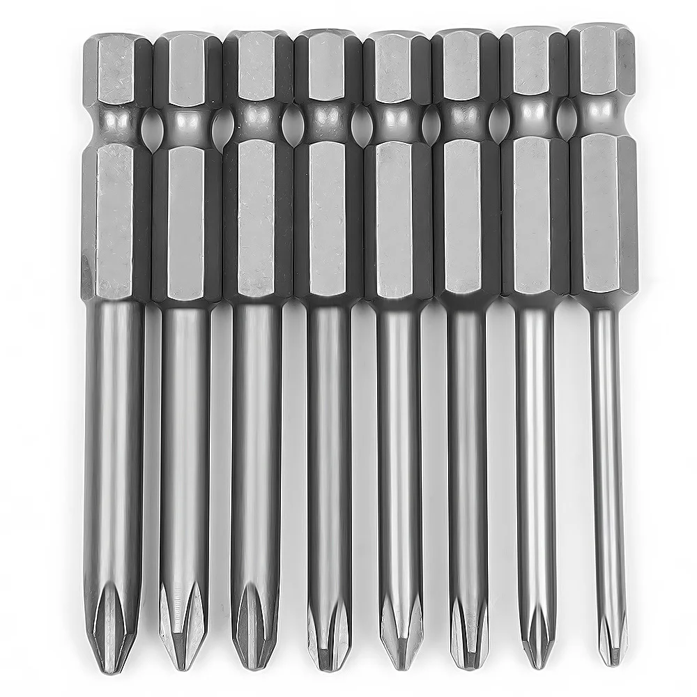 8pcs S2 Steel Cross Head Group 65mm Drill Screwdrivers Screwdriver Set Bits Hand Tools