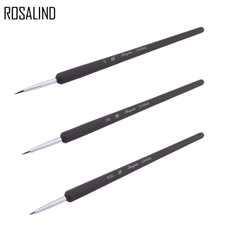 

ROSALIND 3PCS/SET Nail Art Stirring Rod Tools Nail Art Pen Professional Dotting Painting Drawing Dot for Manicure Handle Design