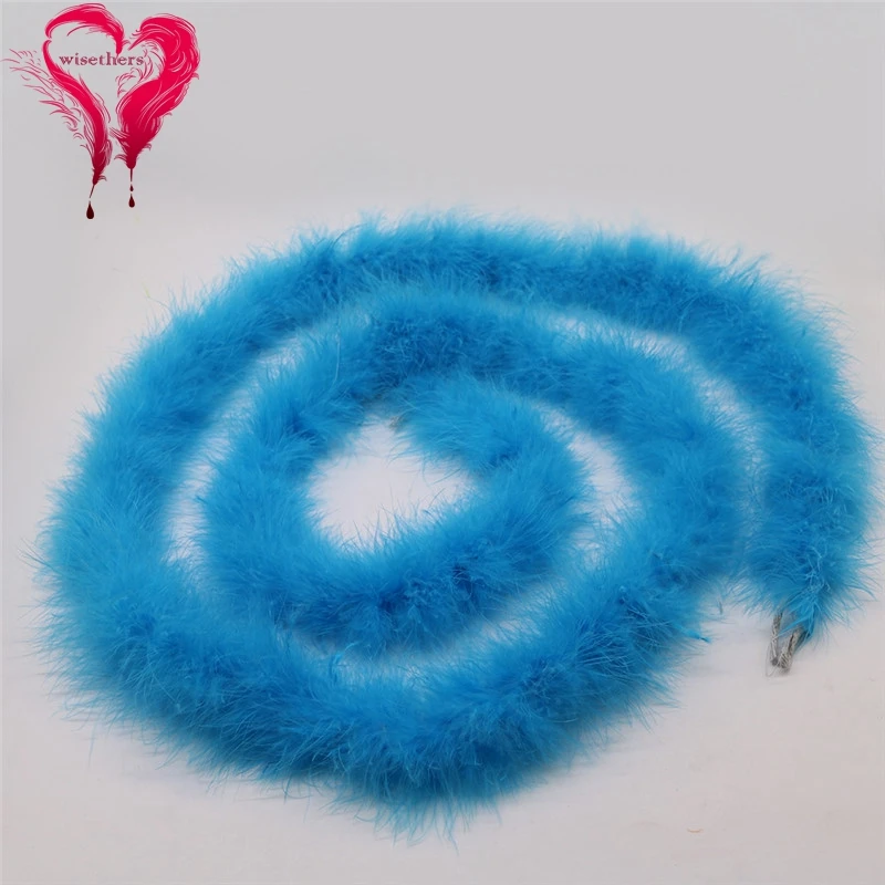 lake blue marabou feather boa 1