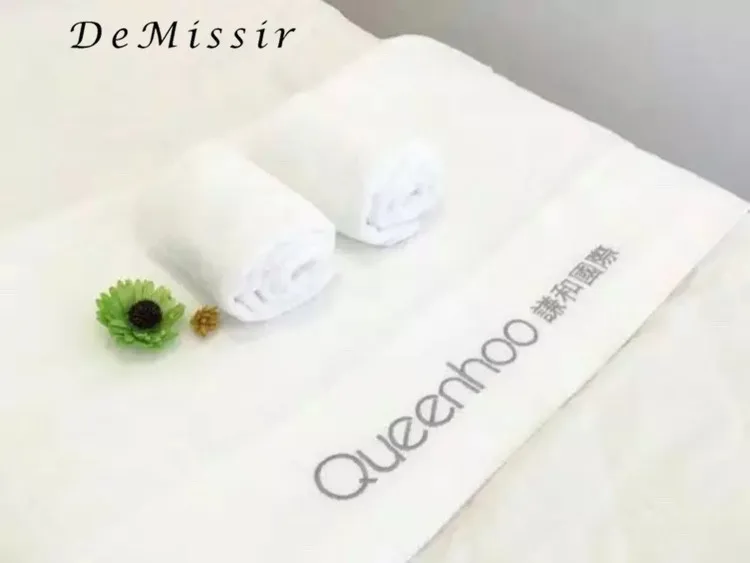 DeMissir кастомный логотип OEM полотенце для салона красоты Egyptain хлопок ванна лицо рукой Полотенца s юбка Халаты Hotel серый белые Банные полотенца