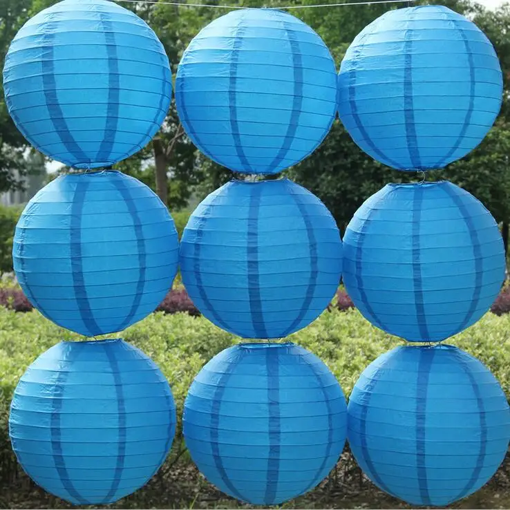 10pcs/lot (15cm 40cm) Royal Blue color Chinese Paper lanterns for