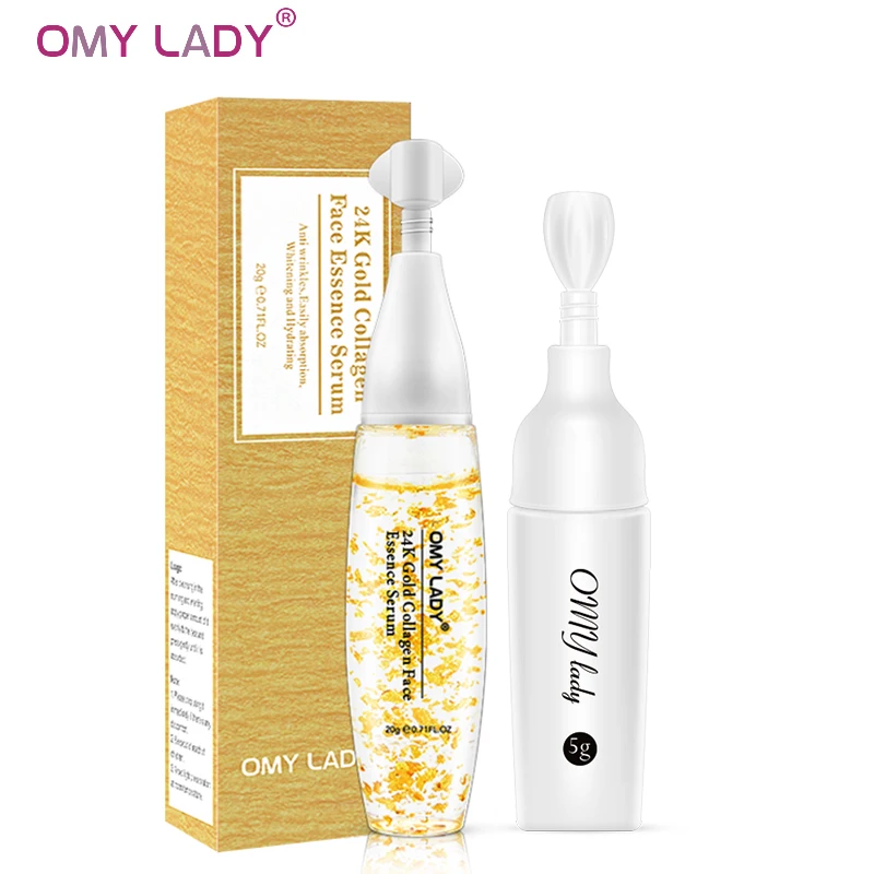 

OMYLADY 24K gold Face Serum+eye cream Facial Anti-Aging Anti-Wrinkle Liquid Essence Moisturizing Serum eye dark circle removal