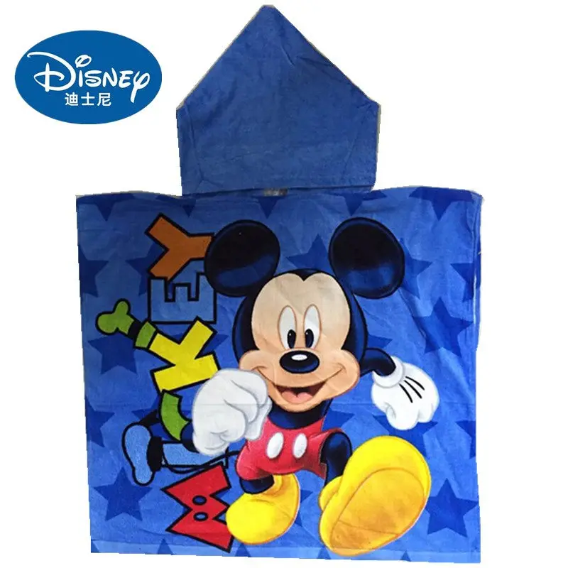 Disney Cartoon McQueen Car Hooded Bath Towel for Beach Pool Swim Shower Boys Girls Children Soft Absortbent Cotton Poncho Towel - Цвет: Mickey