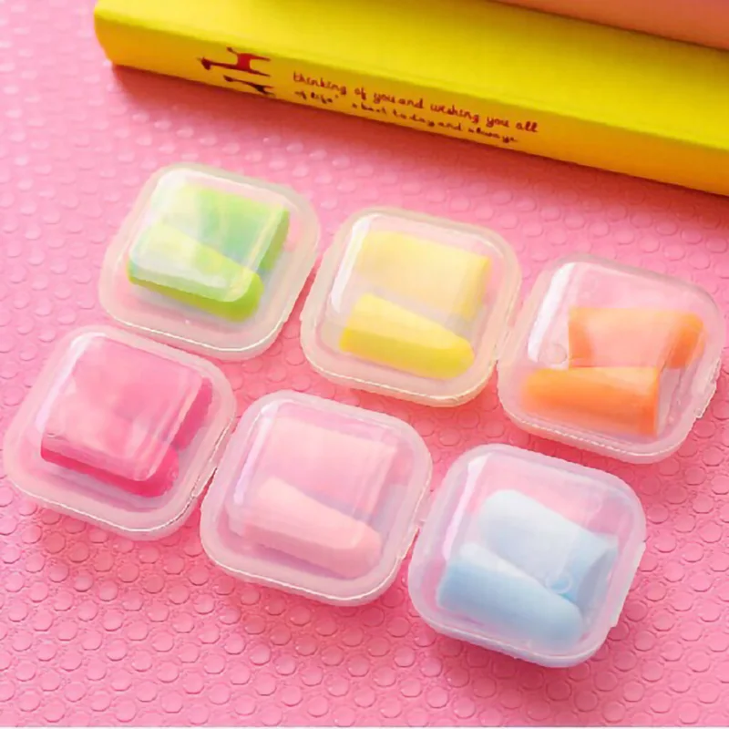 2018-new-sale-1-set-soft-foam-ear-plugs-tapered-travel-sleep-noise-prevention-sponge-include-box