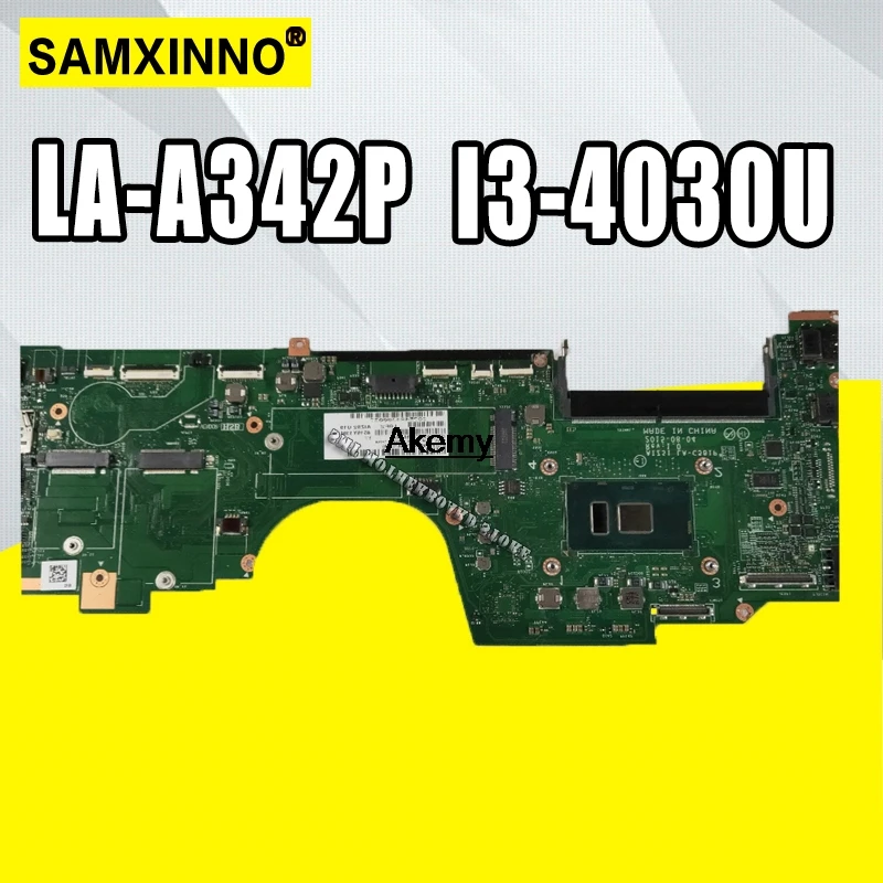 

Laptop motherboard for Lenovo Thinkpad Yoga 12 PC Mainboard 01AY528 00HT711 LA-A342P tesed DDR3 I3-4030 4G Ram