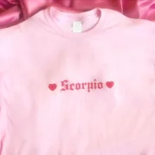 Escorpio camiseta femenina diseño de corazón de moda de las mujeres chica equipo grupo gracioso estética tumblr regalo vintage goth t camisa camisetas