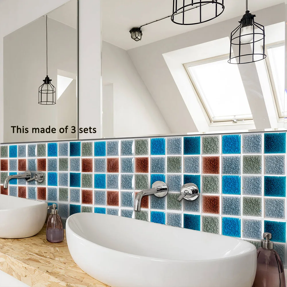 Funlife Ice Crack Tile Sticker Kitchen Decor Wall Stickers,Modern Waterproof Bathroom Sticker Decoration,Self adhesive PVC Tiles Funlife Ice Crack Tile Sticker Kitchen Decor Wall Stickers,Modern Waterproof Bathroom Sticker Decoration,Self adhesive PVC Tiles