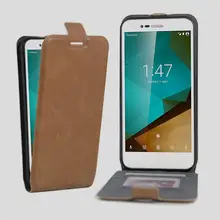 Vintage Flip Wallet Leather Cellphone Cover Case For Coque Vodafone Smart Prime 7 VF600 VF 600 Retro With Card Holder Luxury