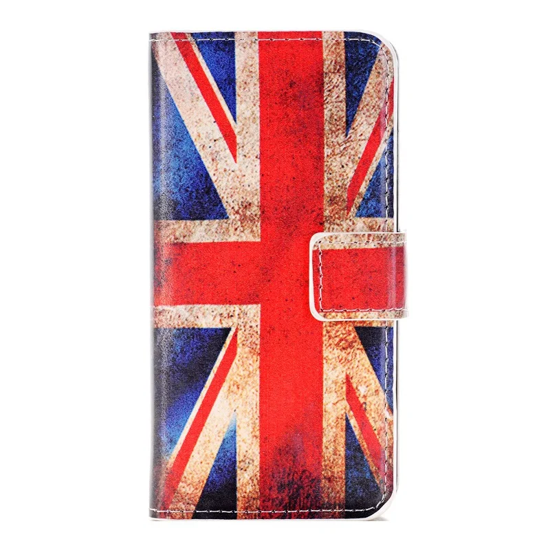 Для samsung Galaxy S3 S4 S5 мини S6 S7 EDGE PLUS NOTE 3 4 5 S7562 S7390 чехол для телефона Краски Флаг бабочка шаблон искусственная кожа откидная крышка - Цвет: Style 4