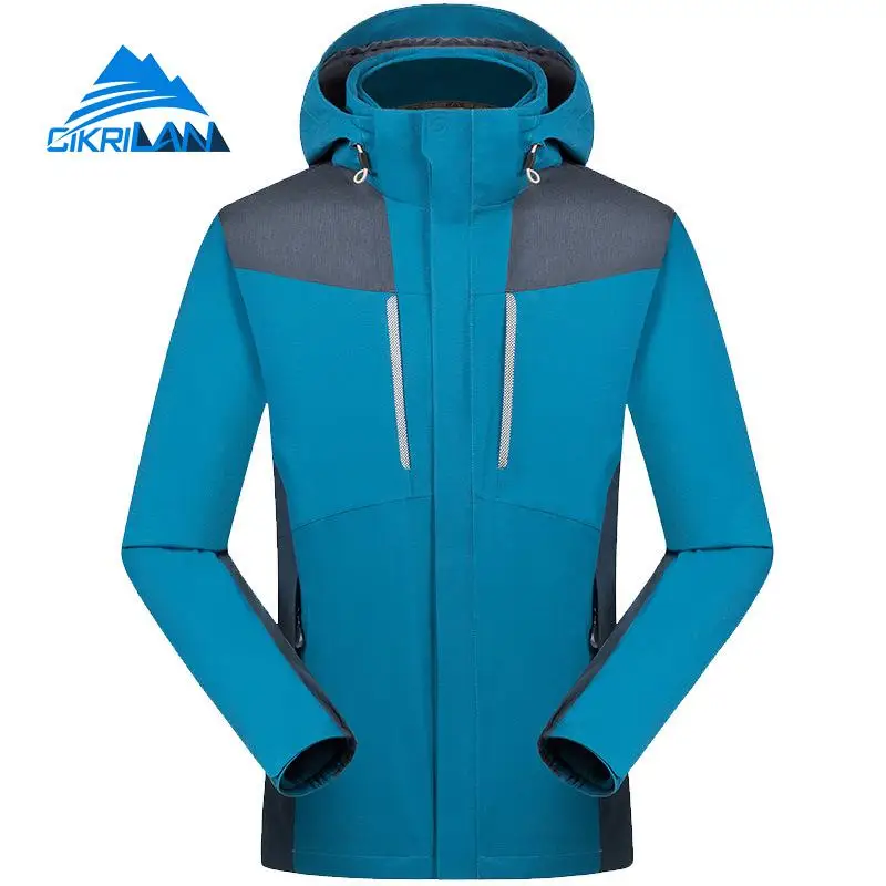 

Mens 3in1 Fleece Lining Hooded Waterproof Jackets Hiking Cycling Outdoor Jacket Men Camping Skiing Coat Windstopper Outerwear