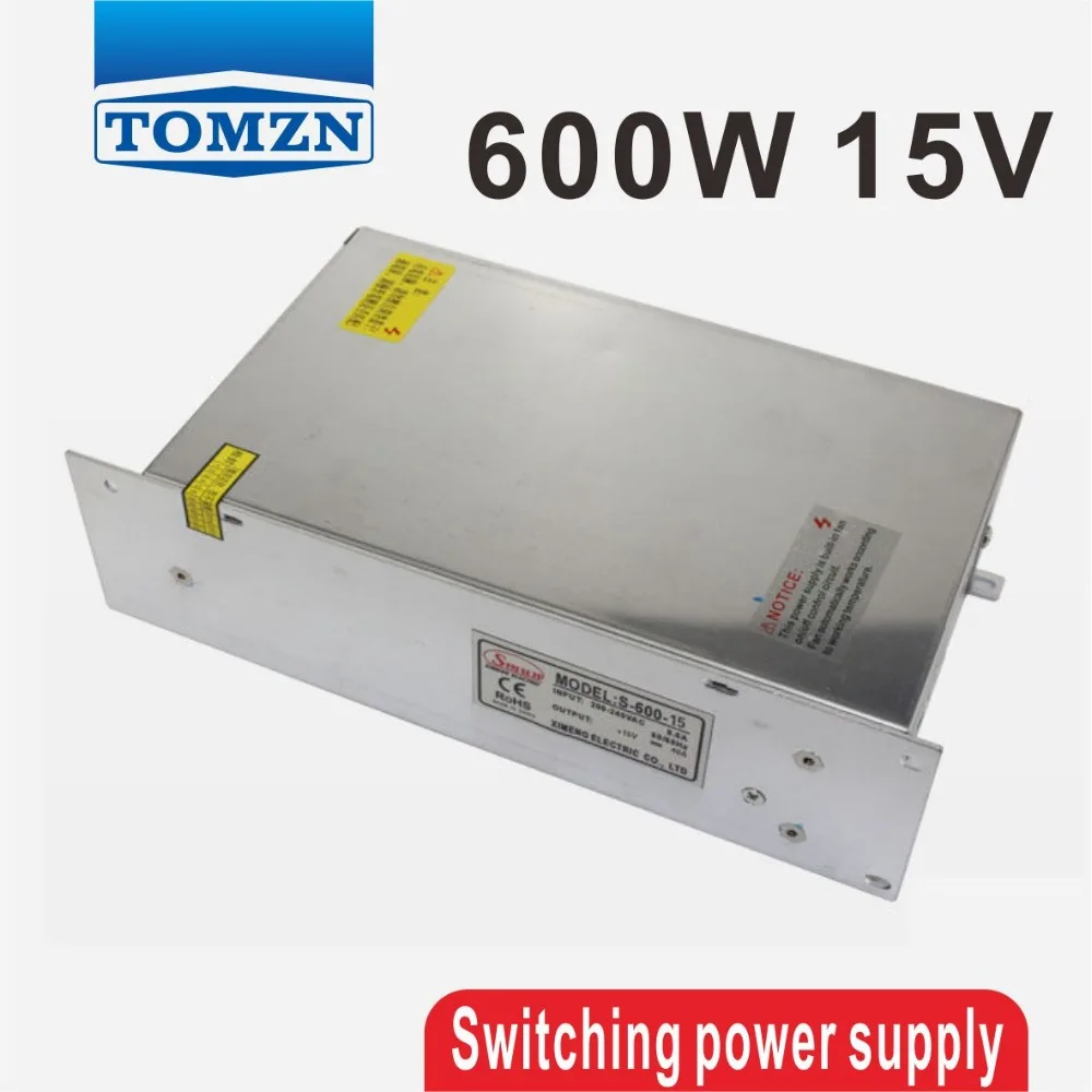 

600W 15V 40A 220V input Single Output Switching power supply for LED Strip light AC to DC smps