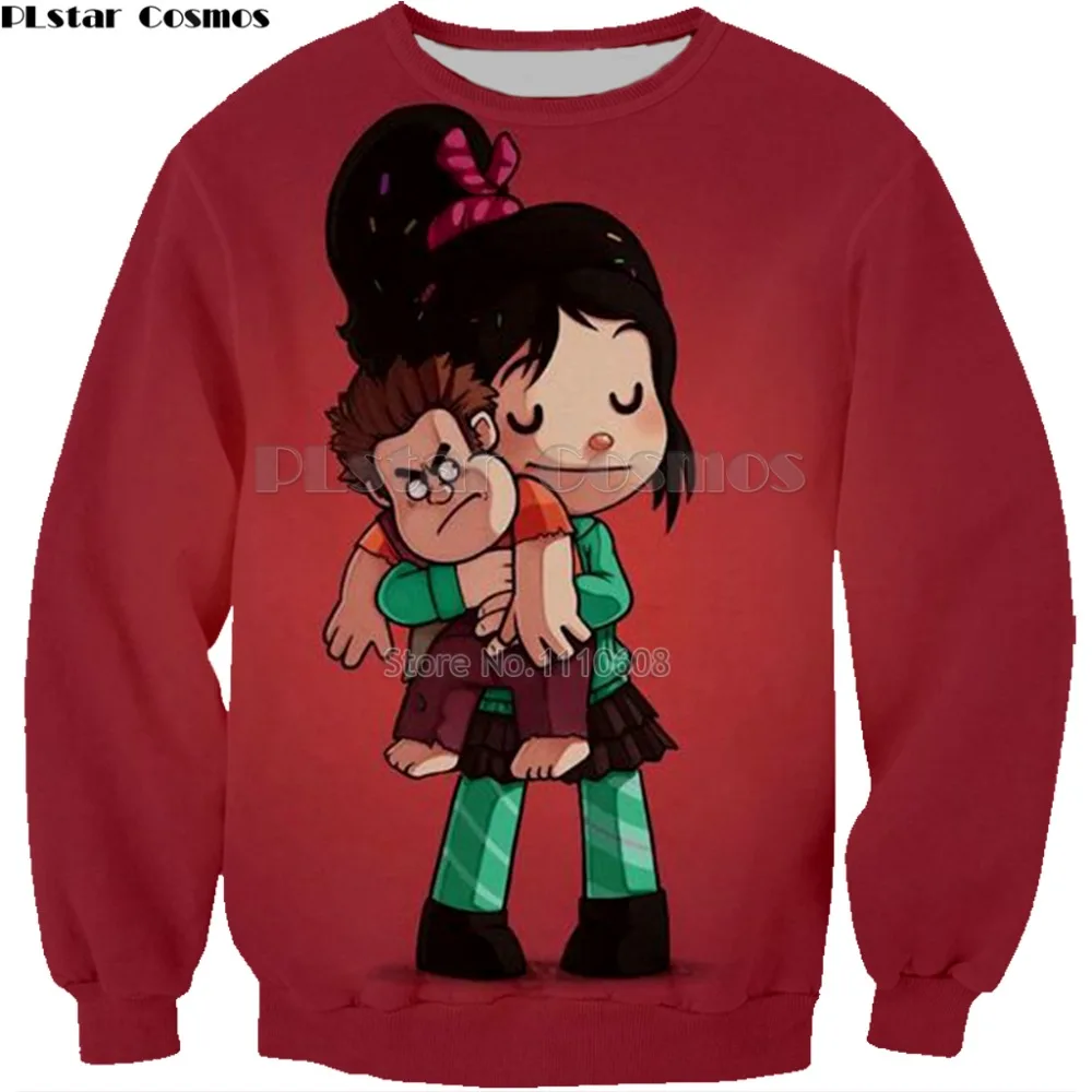 

PLstar Cosmos wreck it ralph Ralph Breaks the Internet Cartoon Tees 3D Print Hoodie/Sweatshirt Unisex Good Quality Tops -7