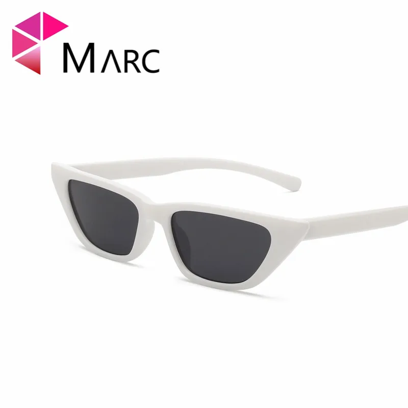 

MARC UV400 WOMEN MEN Sunglasses Oculos Fashion Brand Design Brown Plastc Cat Gray Wrap Resin Eyeglass