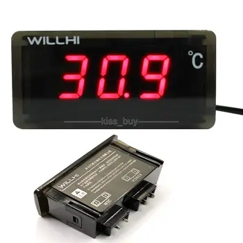 

-30-300C Digital Thermometer LED Temperature Monitor Fridge Freezer water tanks Probe Sensor 110v 220v AC RED