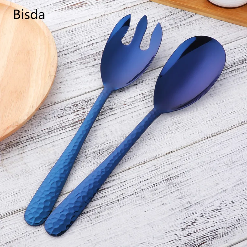 

Big Salad Serving Spoon Fork Set Mix Spoons Hot Pot Porridge tool Public Restaurant Serving Kitchenware Using Buffet utensil