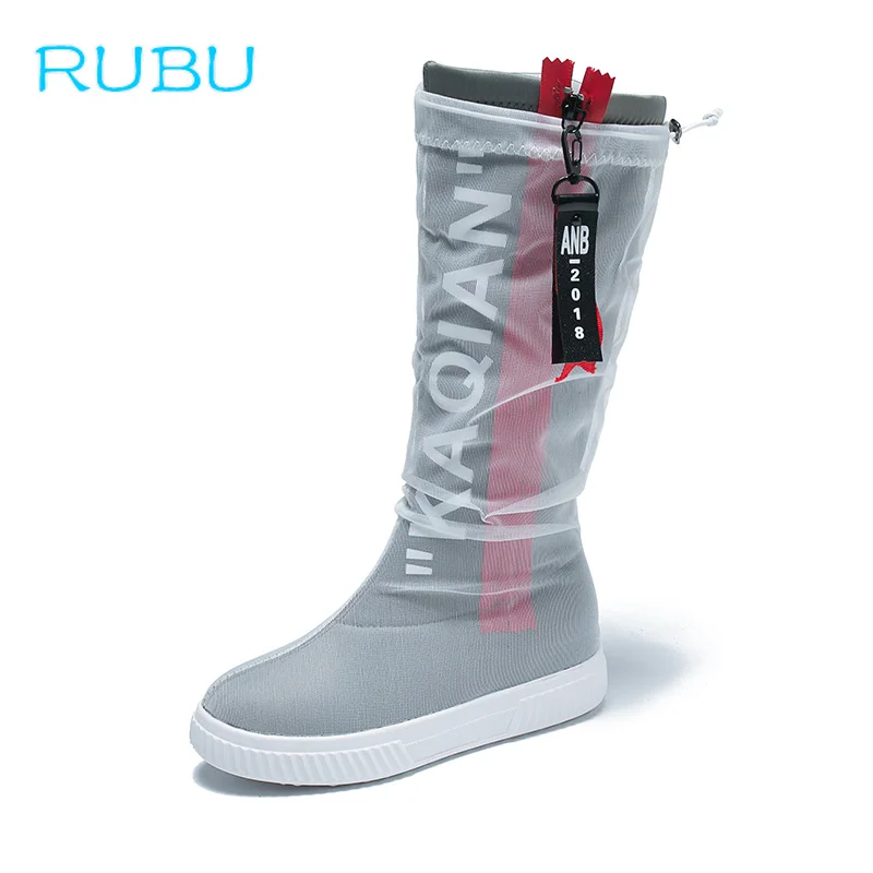 

Female Boots Women Motorcycle High Boots Platform Shoes Woman Casual Botas Mujer Flats Size 34-39