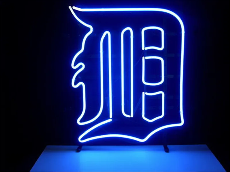 

NEON SIGN For MLB DETROIT TIGERS Signboard REAL GLASS BEER BAR PUB display christmas Light Signs 17*14
