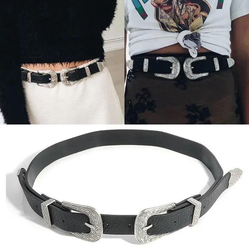 Wink Gal Fashion Female Vintage Strap Metal Pin Buckle Jeans Designer Leather Belt For Women